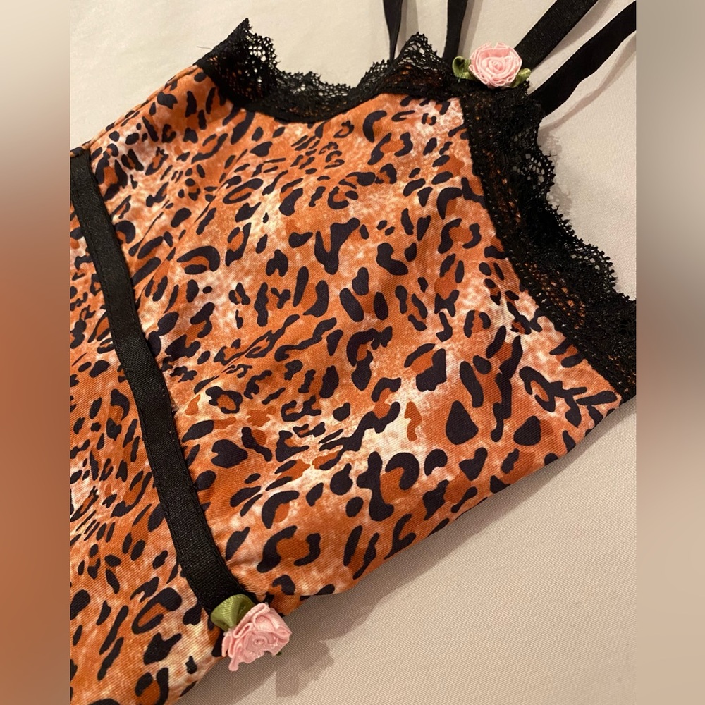 Y2K Leopard Print Slip Dress